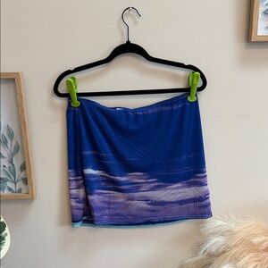 Blue & Purple Gradient Swim Skirt